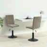 Cadeiras de jantar giratórias 2 pcs veludo cinzento-claro 1