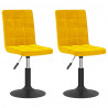 Cadeiras de jantar giratórias 2 pcs veludo amarelo mostarda 2