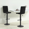Bancos de bar 2 pcs veludo preto 1