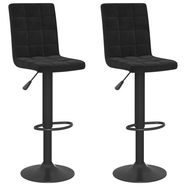 Bancos de bar 2 pcs veludo preto M 2