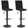 Bancos de bar 2 pcs veludo preto 2