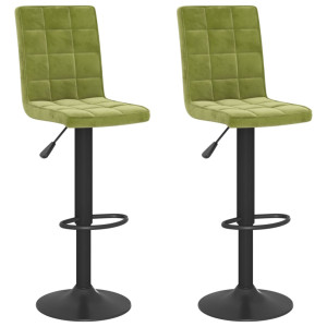 Bancos de bar 2 pcs veludo verde-claro H