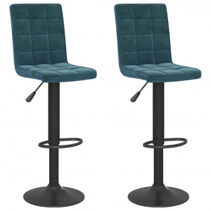 Bancos de bar 2 pcs veludo azul H