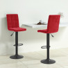 Bancos de bar 2 pcs veludo vermelho tinto 1