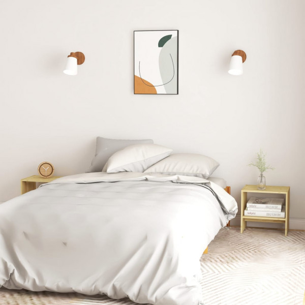 Mesitas de noche 2 uds madera maciza pino 40x30.5x40 cm M 3