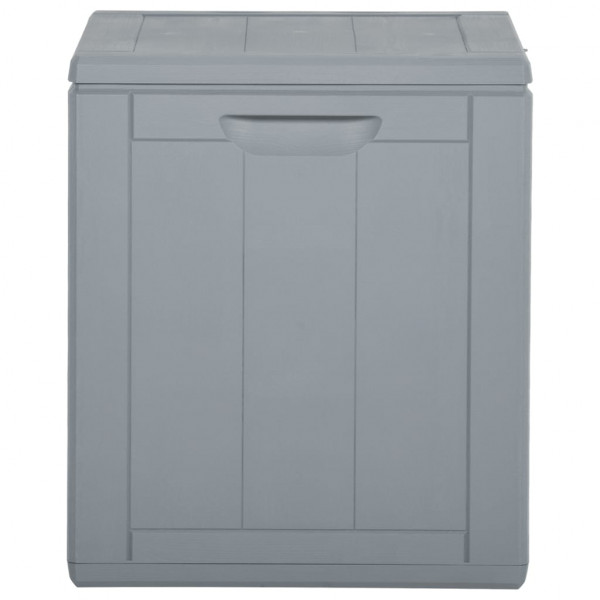 Caja de almacenaje para jardín 90L PP ratán gris M 3