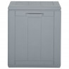 Caja de almacenaje para jardín 90L PP ratán gris 3