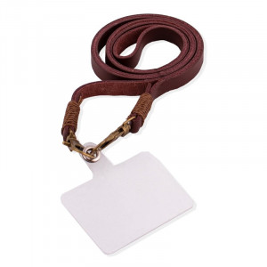 Corda de pingente de polipiel COOL Universal com cartão para Smartphone Brown H