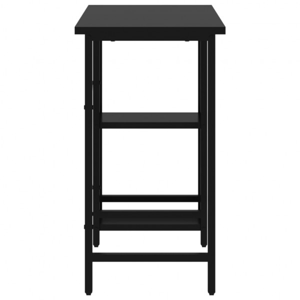 Escritorio para ordenador de MDF y metal negro 80x40x72 cm M 4