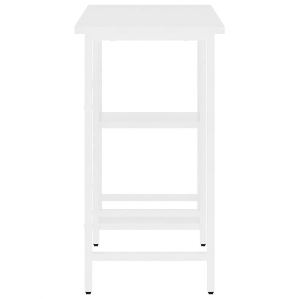 Escritorio para ordenador de MDF y metal blanco 80x40x72 cm M 4