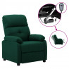 Sillón reclinable eléctrico tela verde oscuro 1