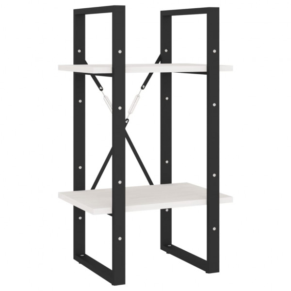 Estante com 5 prateleiras 40x30x175 cm madeira de pinho branco M 5