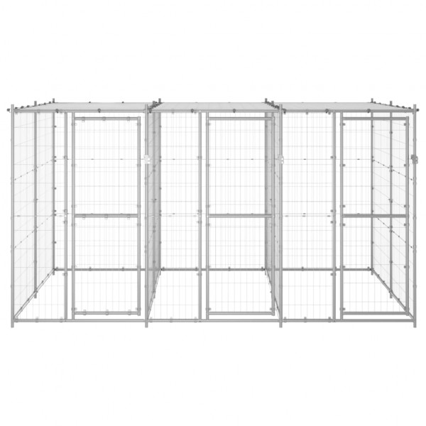 Perrera de exterior de acero con techo 7.26 m² M 2