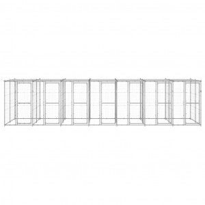 Perrera de exterior de acero galvanizado con techo 16.94 m² H