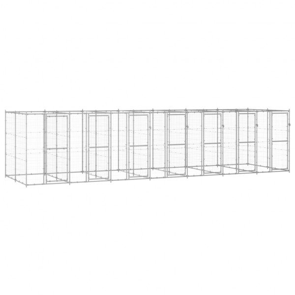 Perrera de exterior de acero galvanizado 16.94 m² D