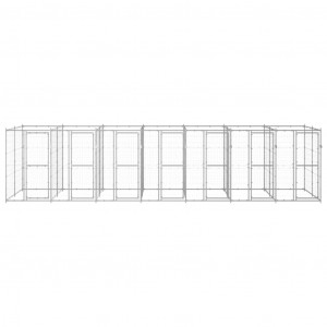 Perrera de exterior de acero galvanizado 16.94 m² H