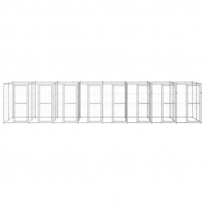 Canil de exterior 19.36 m² aço galvanizado H