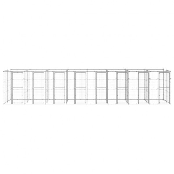 Canil de exterior 19.36 m² aço galvanizado M 2