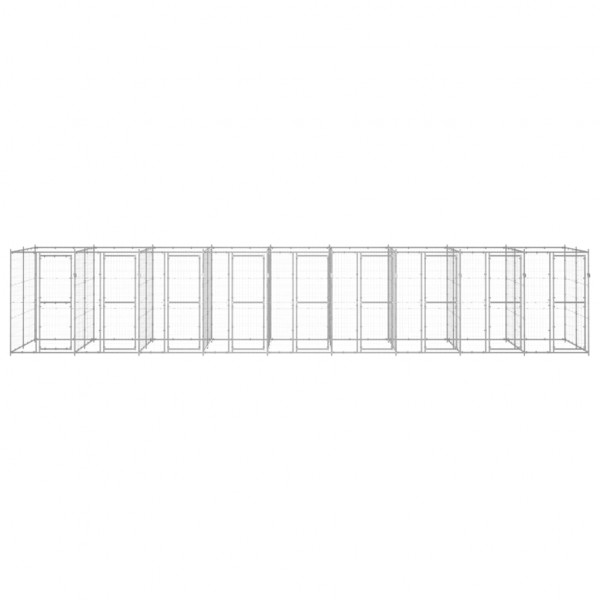 Canil de exterior 21.78 m² aço galvanizado M 2