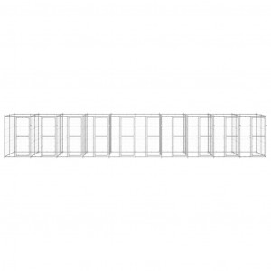 Perrera de exterior de acero galvanizado 24.2 m² H