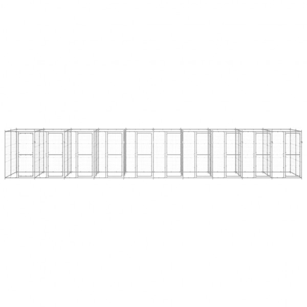 Canil de exterior 24.2 m² aço galvanizado M 2