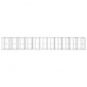 Perrera de exterior de acero galvanizado 26.62 m² H