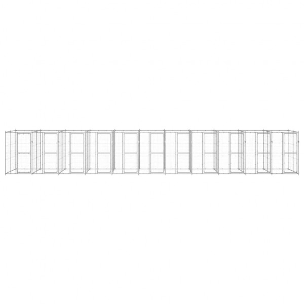 Canil de exterior 26.62 m² aço galvanizado M 2