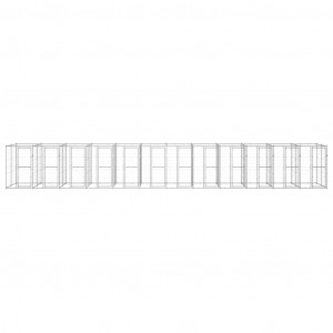 Perrera de exterior de acero galvanizado 29.04 m² H