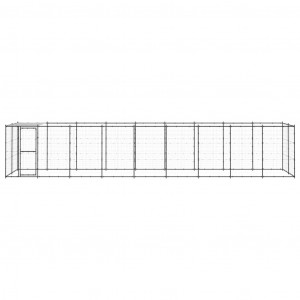 Perrera de exterior de acero con techo 21.78 m² H