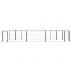 Perrera de exterior de acero con techo 26.62 m² H