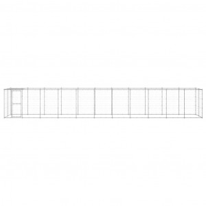 Perrera de exterior de acero galvanizado con techo 26.62 m² H