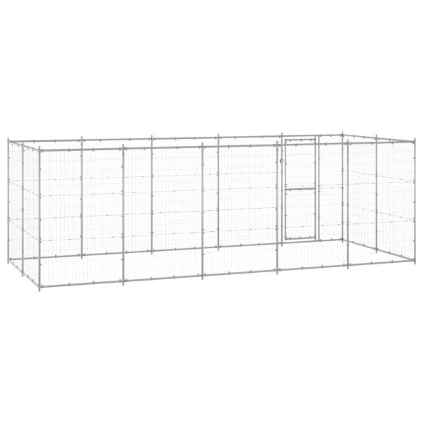 Canil de exterior 12.1 m² aço galvanizado M 4