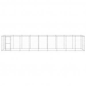 Perrera de exterior de acero galvanizado 21.78 m² H