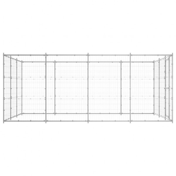 Perrera de exterior de acero galvanizado 14.52 m² M 3
