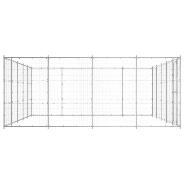 Canil de exterior 24.2 m² aço galvanizado M 3