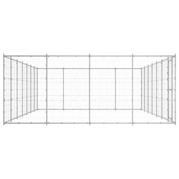 Canil de exterior 33.88 m² aço galvanizado M 3