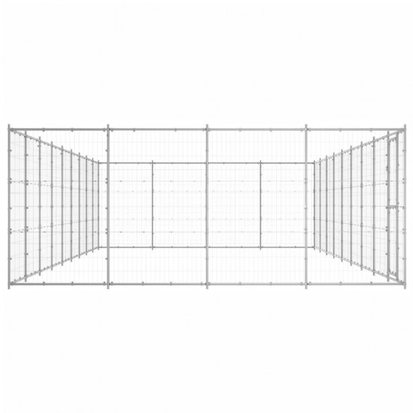 Canil de exterior 43.56 m² aço galvanizado M 3