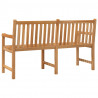 Banco de jardín de madera maciza de teca 150 cm 5
