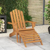 Silla de jardín Adirondack con reposapiés madera acacia maciza 1