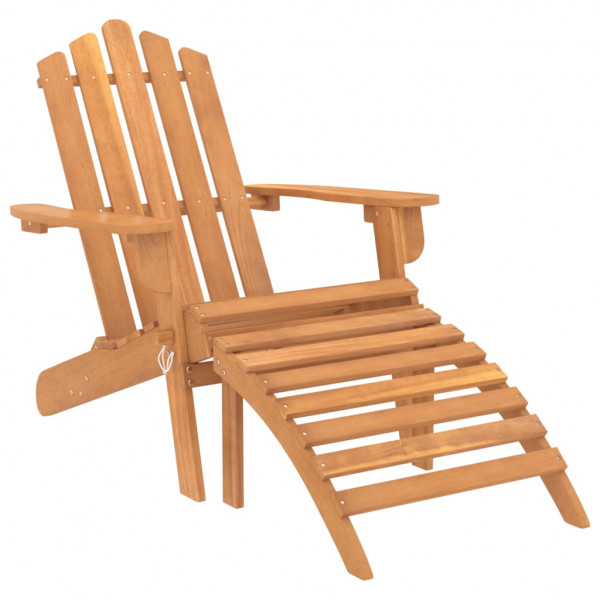 Silla de jardín Adirondack con reposapiés madera acacia maciza M 2