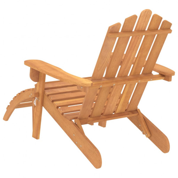 Silla de jardín Adirondack con reposapiés madera acacia maciza M 5