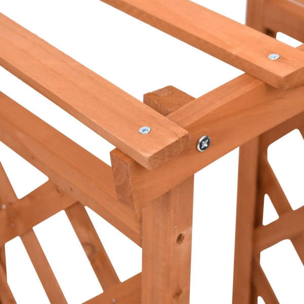 Vaso de treliça com arco 49x39x117 cm madeira de abeto M 3