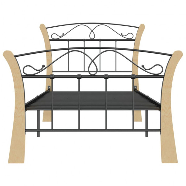 Estrutura de cama 90x200 cm metal preto M 4