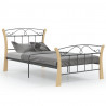 Estructura de cama de metal negro 100x200 cm 2