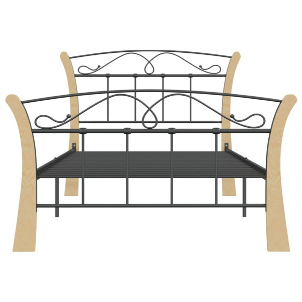 Estructura de cama de metal negro 100x200 cm M 4