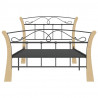 Estructura de cama de metal negro 100x200 cm 4