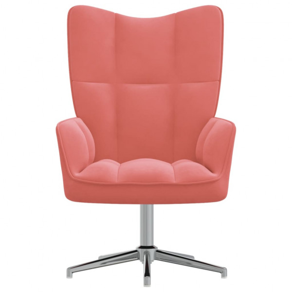 Sillón de relax de terciopelo rosa M 3