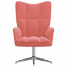 Sillón de relax de terciopelo rosa 3