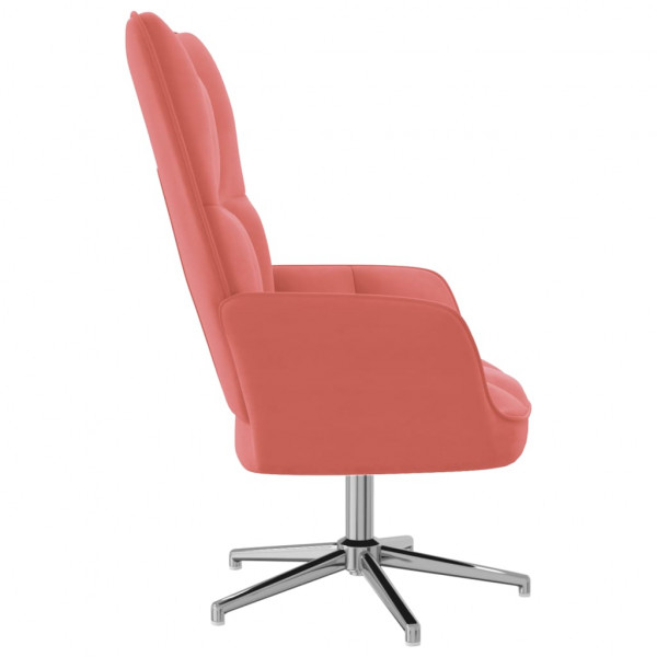 Sillón de relax de terciopelo rosa M 5