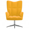 Sillón de relax de terciopelo amarillo mostaza 3
